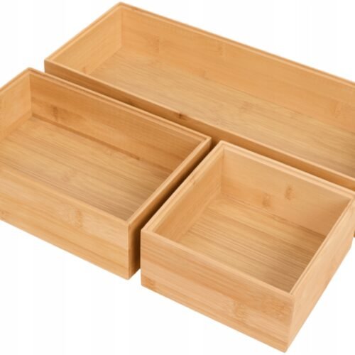 SET DE 3 ORGANISATEURS EN BAMBOU 15X15X7CM/23X15/38X15