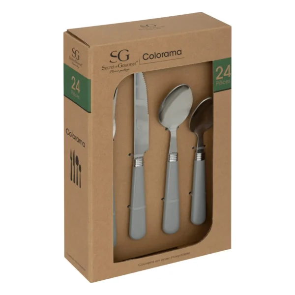 SG COLORAMA MENAGERE 24PCS GRIS 203407B – Image 2