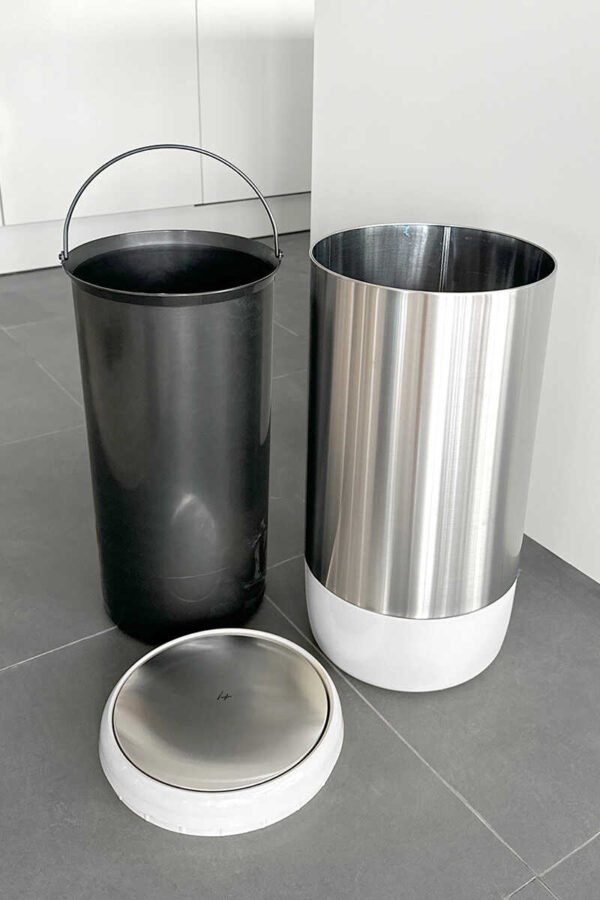 PRIMANOVA LIMA POUBELLE EN INOX 30L BLANCHE E13-01 – Image 2