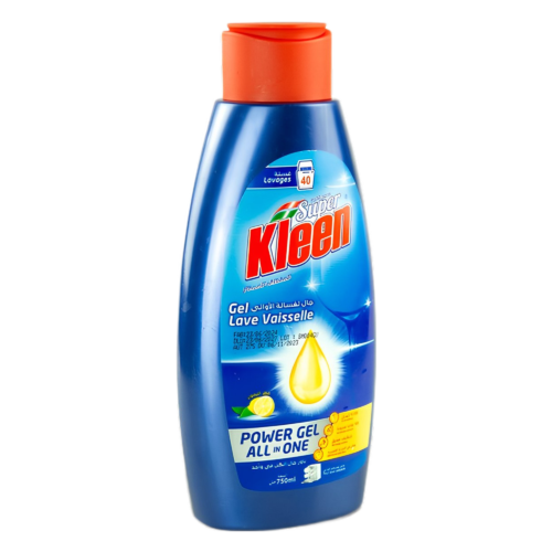 SUPER KLEEN GEL LAVE VAISELLE 750ML 40D CITRON