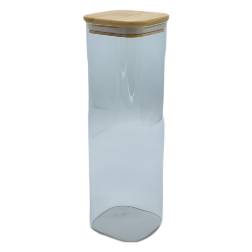 MBB BOCAL CARRE COUVERCLE BAMBOU 8X8X25.5CM 85-12
