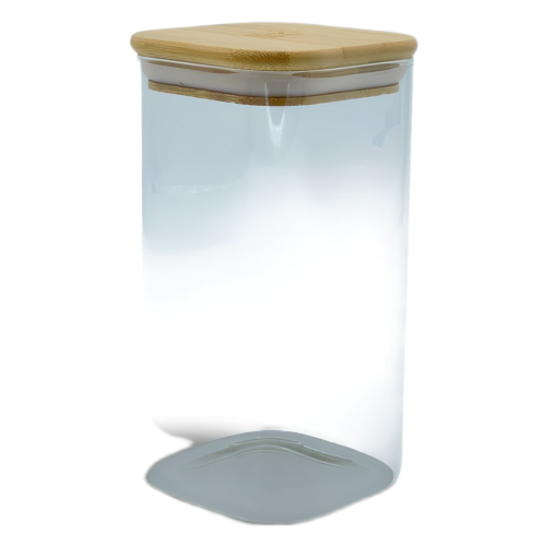 MBB BOCAL CARRE COUVERCLE BAMBOU 8X8X15.5CM 85-10