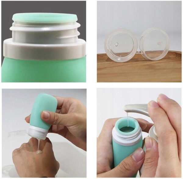 SET DE 4 TUBES DE VOYAGE EN SILICONE – Image 4