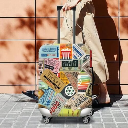 HOUSSE DE VALISE ETIQUETTES S 53X45CM