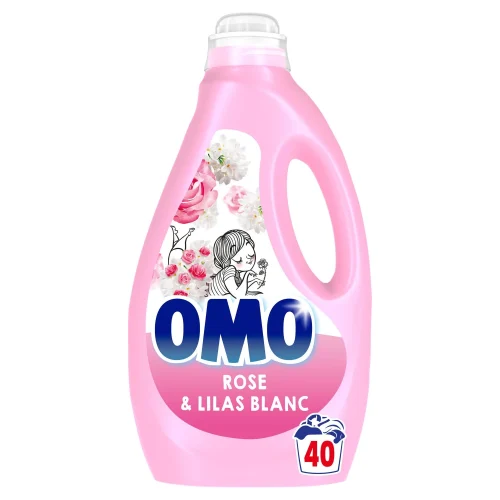 OMO LESSIVE LIQUIDE 2L 40D ROSE ET LILAS BLANC