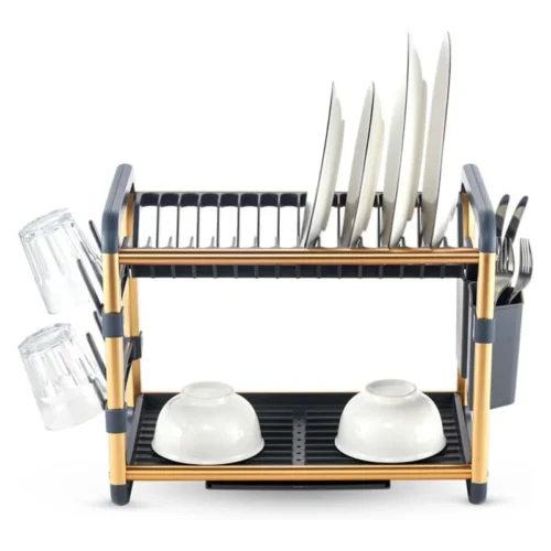 YM EGOUTTOIR EN ALUMINIUM DORE 48.4X26.7X34.2CM 62079