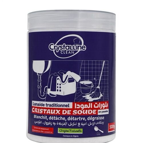 CRYSTALLINE CRISTEAUX DE SOUDE POUDRE 500GR