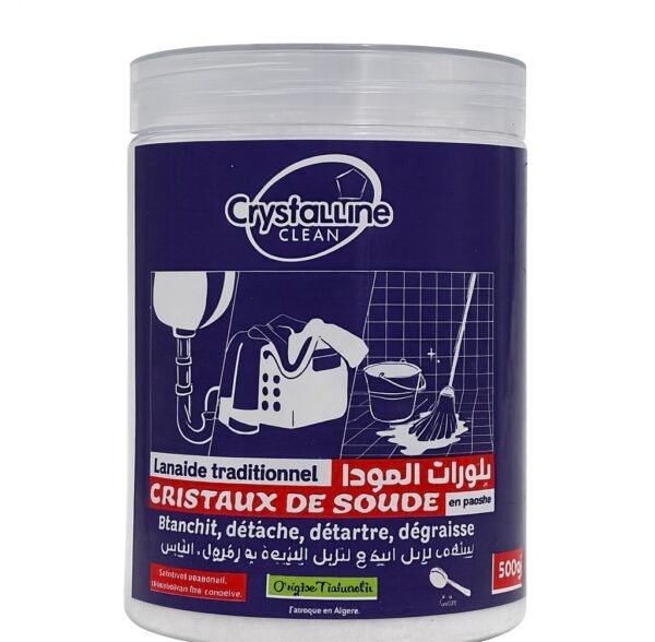 CRYSTALLINE CRISTEAUX DE SOUDE POUDRE 500GR