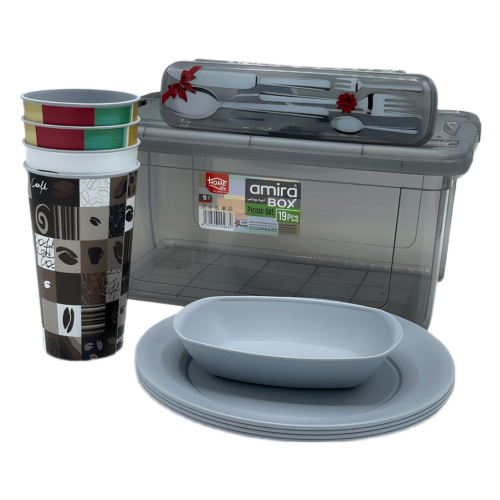 HOME AMIRA PICNIC SET 19PCS EN PLASTIQUE