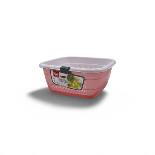 HOME LIFE BASSINE & PASSOIRE CARRE 4L