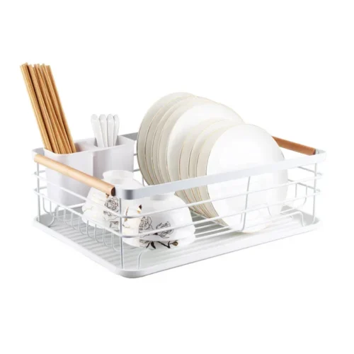 SILICE EGOUTTOIR EN METAL BLANC 42.5X31.5X14CM 8070117