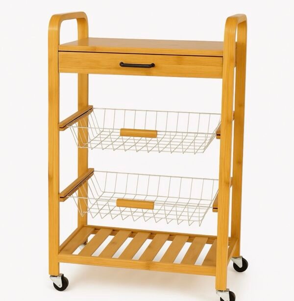 SILICE CHARIOT EN BAMBOU 48X35X99CM 8044137