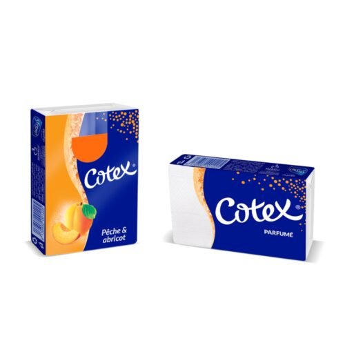 COTEX PAPIER MOUCHOIR MINI X6 PECH ET ABRICOT
