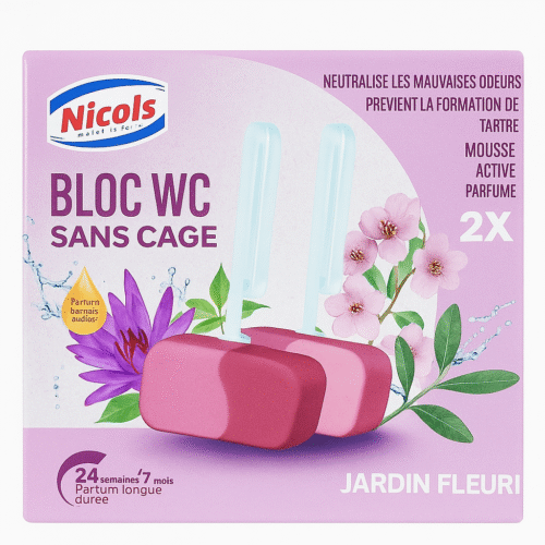 NICOLS BLOC WC SANS CAGE 2X38GR JARDIN FLEURI
