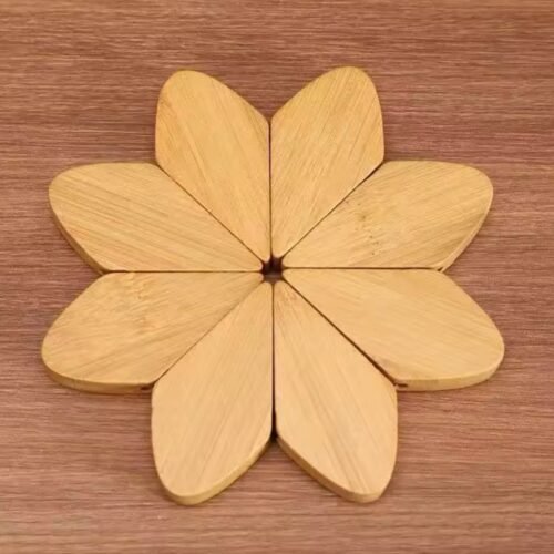 DESSOUS PLAT EN BOIS FORME FLEUR 74-66
