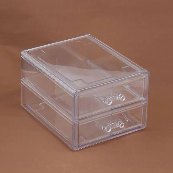 STAR SET DE 2 TIROIRS TRANSPARENT 18X20X12CM