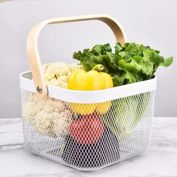 SEIFOUNA PANIER EN PLASTIQUE 25X25X18CM BLANC – Image 3
