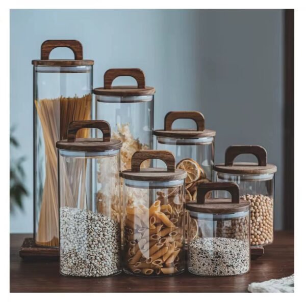 BOCAL COUVERCLE ACACIA AVEC POIGNE 1400ML TJ1400DR – Image 2