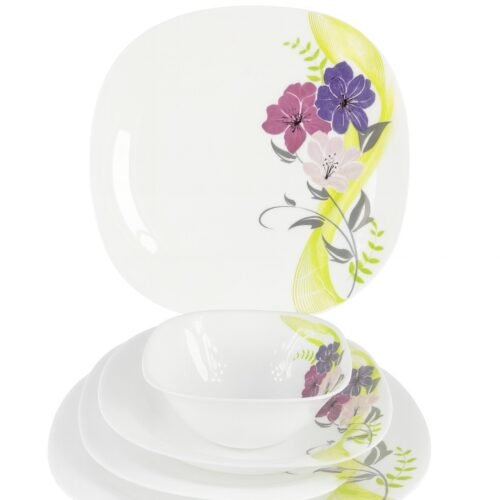 BLUE KITCHEN SERVICE A TABLE 24PCS FLORAL 24016-GT639