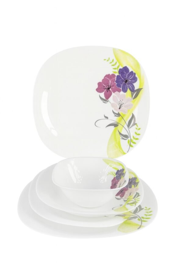 BLUE KITCHEN SERVICE A TABLE 24PCS FLORAL 24016-GT639