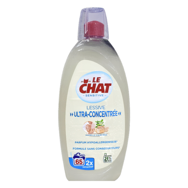 LE CHAT LESSIVE ULTRA CONCENTRE 65D/1.3L MARSEILLE & ALOE