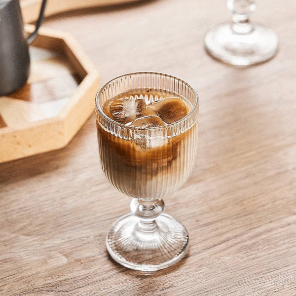 DELI GLASS VERRE A PIED RAYE 370ML X6 K291B – Image 2