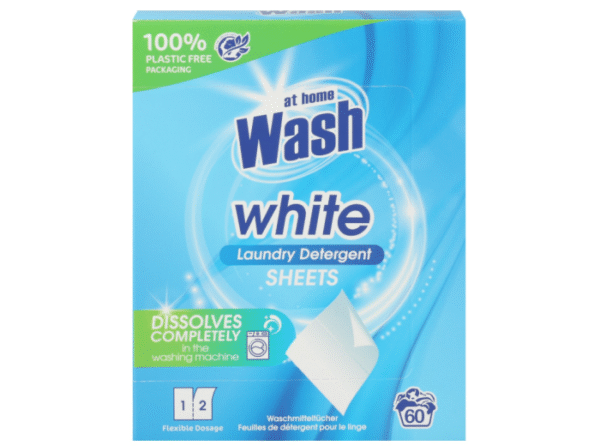AT HOME LESSIVE EN LINGETTES X60 WHITE