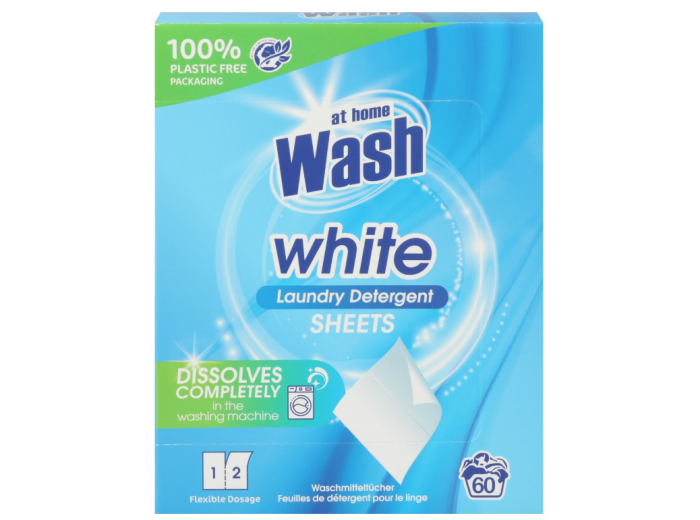 AT HOME LESSIVE EN LINGETTES X60 WHITE