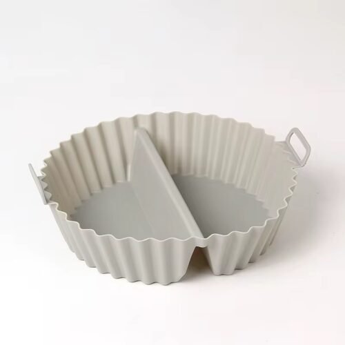 MOULE AIR FRYER ROND 2 COMPARTIMENTS EN SILICONE 20CM 300GR