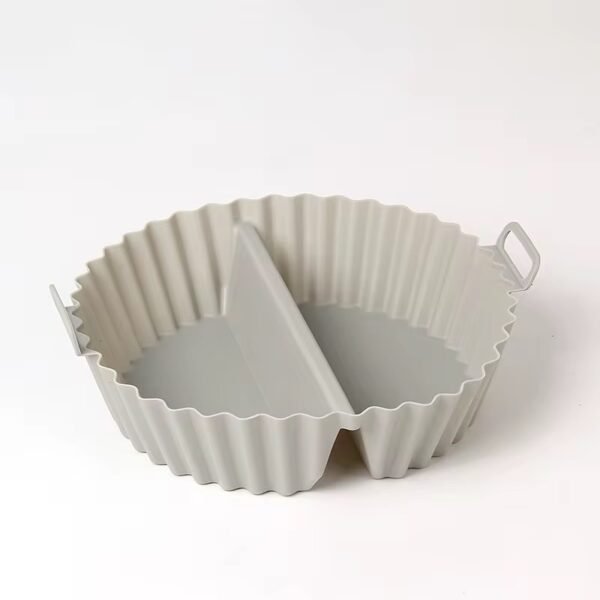 MOULE AIR FRYER ROND 2 COMPARTIMENTS EN SILICONE 20CM 300GR