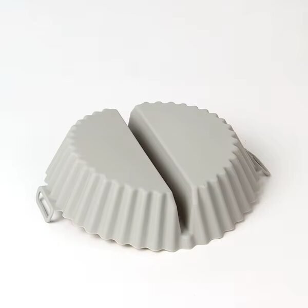 MOULE AIR FRYER ROND 2 COMPARTIMENTS EN SILICONE 20CM 300GR – Image 2
