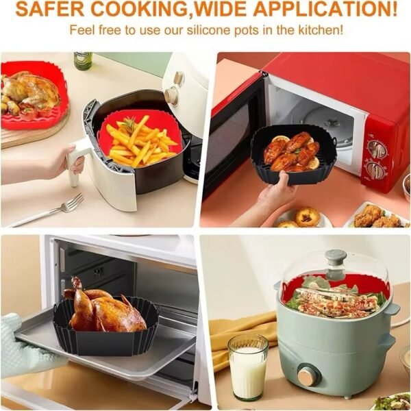 MOULE AIR FRYER CARRE EN SILICONE 20X20CM 250GR – Image 2