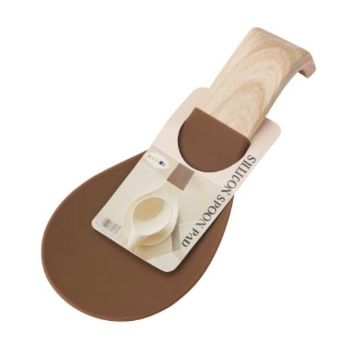 WEFUN REPOSE USTENSILE EN SILICONE MARRON