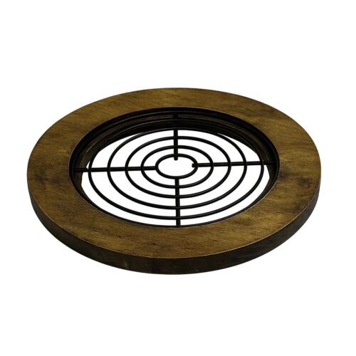 HK DESSOUS PLAT ROND EN BOIS ET METAL 1619-14