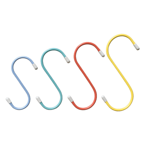 SET DE 4 CROCHETS FORME S 9.5CM