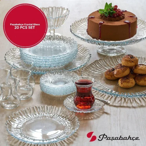PASABAHCE AURORA SERVICE A DESSERT 20P 96759