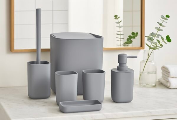 BATHLUX ENSEMBLE SDB 6PCS 71973 GRIS SOURIS