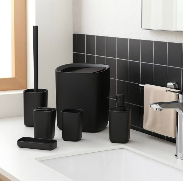 BATHLUX ENSEMBLE SDB 6PCS 71973 NOIR