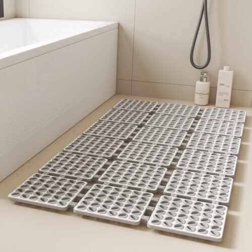 TAPIS ANTI DERAPANT A VENTOUSES 80X40CM GRIS