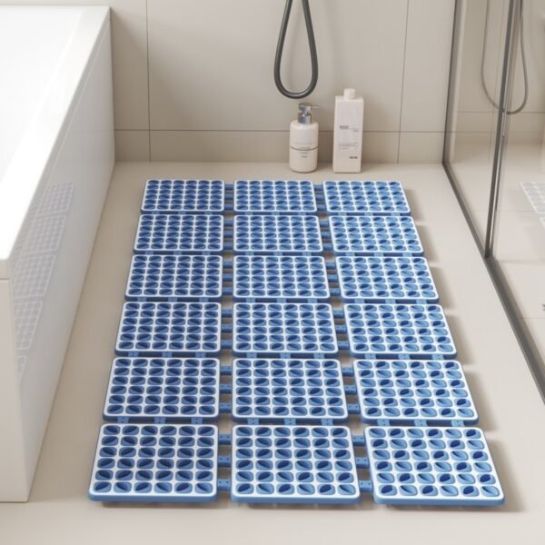 TAPIS ANTI DERAPANT A VENTOUSES 80X40CM BLEU – Image 2