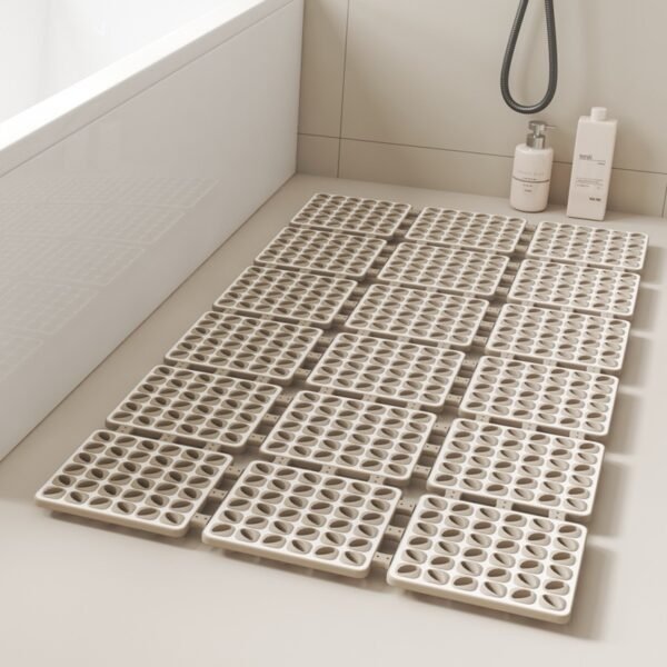 TAPIS ANTI DERAPANT A VENTOUSES 80X40CM BEIGE – Image 2