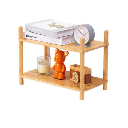ETAGERE EN BAMBOU 2 NIVEAUX 39.5X21X31CM T-B2