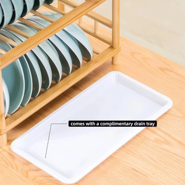 EGOUTTOIR EN BAMBOU 2 NIVEAUX 39.5X21X30CM T-W2 – Image 3