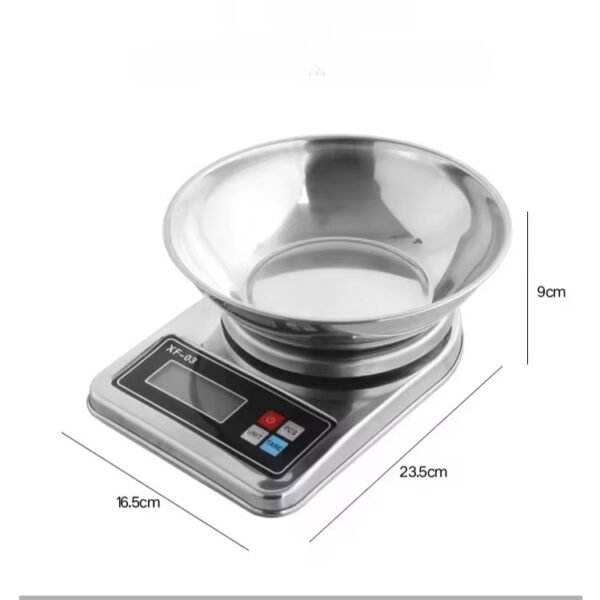 XF03 BALANCE DE CUISINE AVEC RECIPIENT EN INOX – Image 2