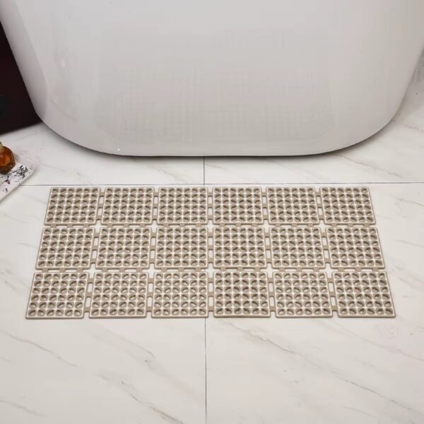 TAPIS ANTI DERAPANT A VENTOUSES 80X40CM BEIGE