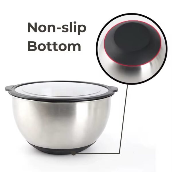 SALADIER EN INOX AVEC COUVERCLE NOIR 3L RS3000RD – Image 4