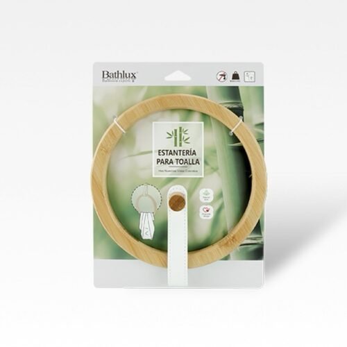 BATHLUX PORTE SERVIETTE ADHESIF ROND 30612 BLANC
