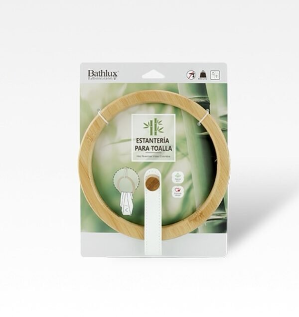 BATHLUX PORTE SERVIETTE ADHESIF ROND 30612 BLANC