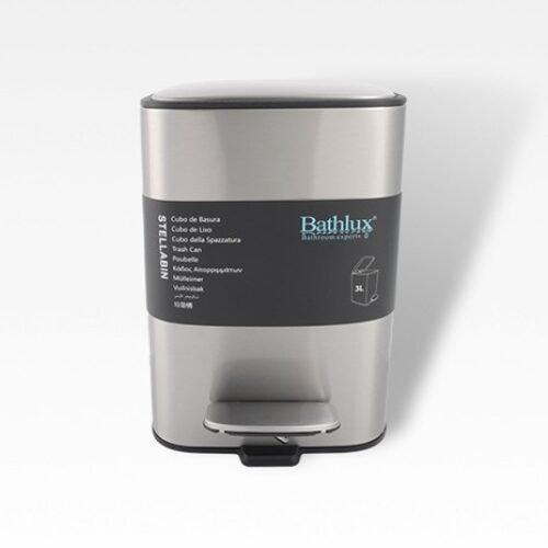 BATHLUX POUBELLE EN INOX CARRE 3L 71739