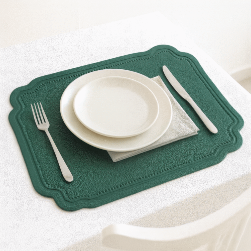 SET DE TABLE RECTANGULAIRE DECORE 45X30CM VERT